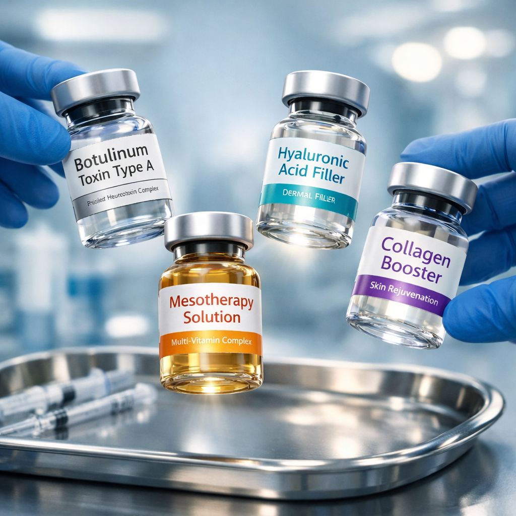 Premium Injectable Products - FDA-approved Botox and dermal fillers at Dr. Naela Aldoghmi Clinic